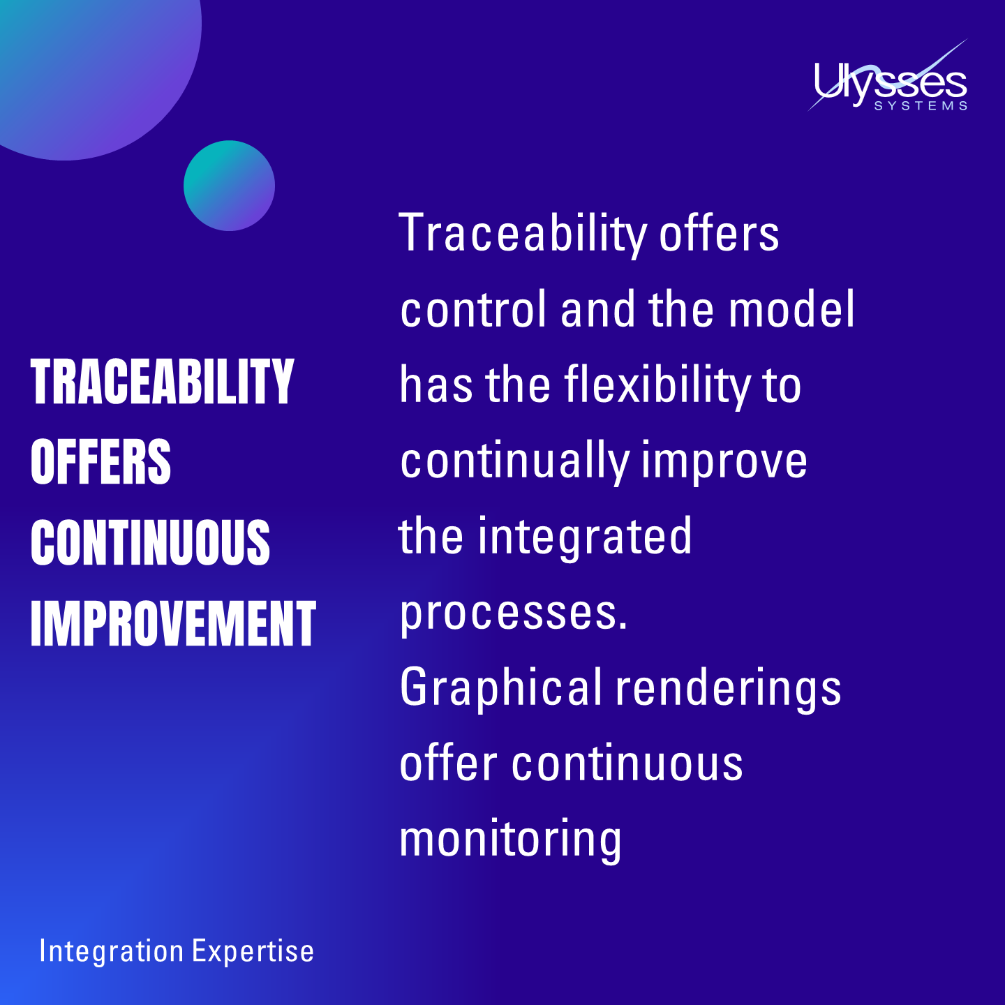 Continuous improvement requires traceability