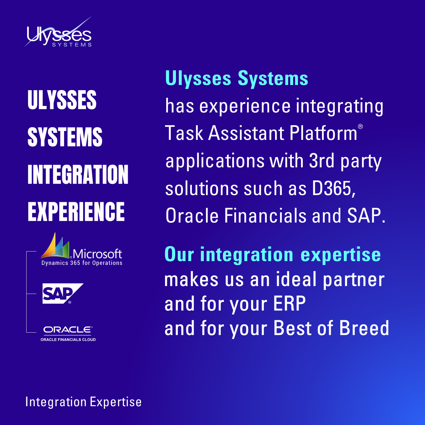 Ulysses Systems integration experience