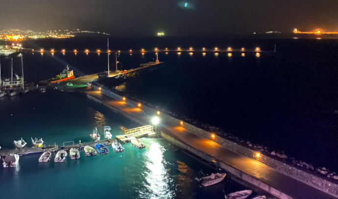 Chios island at night